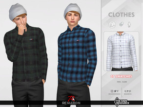Sims 4 — Formal Shirt 05 for Male Sim by remaron — Button Ups Shirts for YA male in The Sims 4 ReMaron_M_FormalShirt05
