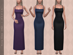 Sims 4 — Fiona Dress. by Pipco — A simple, elegant dress in 9 colors. Base Game Compatible New Mesh All Lods HQ
