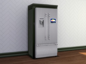 Sims 4 — Country Kitchen Fridge by seimar8 — Maxis match country kitchen fridge in country green and soft brushed steel