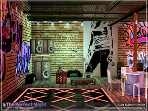 Sims 4 — The Perfect Night Club Basement Room by Moniamay72 — A beautiful Club Basement Room in modern style.The room is