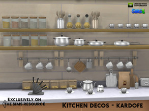 Sims 4 — Kitchen decos by kardofe — Clutter for the kitchen. We can never have enough, so here's something else, 16 new