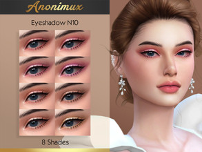 Sims 4 — Eyeshadow N10 by Anonimux_Simmer — - 8 Shades - Compatible with the color slider - BGC - HQ - Thanks to all CC