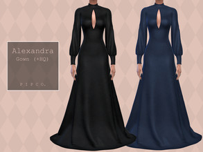 Sims 4 — Alexandra Gown. by Pipco — An elegant gown in 15 colors. Base Game Compatible New Mesh All Lods HQ Compatible