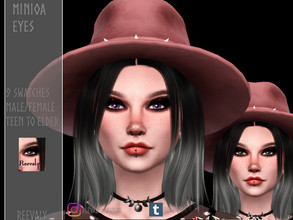 Sims 4 — Minioa Eyes by Reevaly — 9 Swatches. Teen to Elder. For Male and Female. Please do not reupload.
