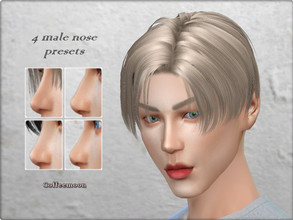 Sims 4 — Male nose presets by coffeemoon — Beautiful nose shapes for males 4 shapes for male only: teen, young, adult,