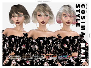 Sims 4 — LeahLillith Cosima Hairstyle  by Leah_Lillith — Cosima Hairstyle All LODs Smooth bones Custom CAS thumbnail