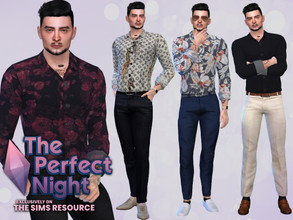 Sims 4 — The Perfect Night Xavio Shirt by McLayneSims — TSR EXCLUSIVE Standalone item 15 Swatches MESH by Me NO