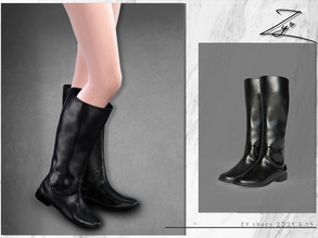 Sims 4 — Full Grain Boots_Zy by _zy — New mesh 5 colors All lods HQ compatible hope you will like it~