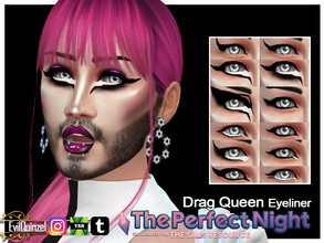 Sims 4 — The Perfect Night - Drag Queen Eyeliner by EvilQuinzel — All kind of eyeliner for your Drag Queen! - Eyeliner