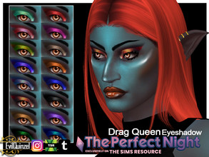 Sims 4 — The Perfect Night - Drag Queen Eyeshadow by EvilQuinzel — All shade with this Eyeshadow. The library is open for