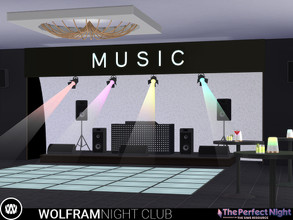 Sims 4 — The Perfect Night - Wolfram Night Club Music by wondymoon — Wolfram music equipment for a community lot. Lighted