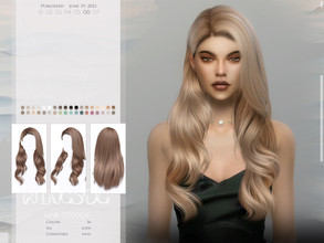 Sims 4 — WINGS-TO0613 by wingssims — Colors:36 All lods Compatible hats Hope you like it!