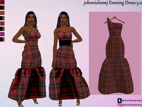 Sims 4 — evening Dress 5.0 by johnnieleemj — New Mesh By Me 8 swatches Custom Thumbnail Teen-Elder All LODs Please Do not