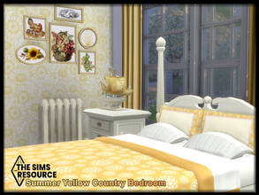 Sims 4 — Summer Yellow Country Bedroom by seimar8 — Maxis Match summer yellow country bedroom set designed with vintage