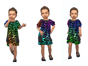 Sims 4 — ErinAOK Toddler Dress 0616 (DHD Needed) by ErinAOK — Toddler Dress 6 Swatches