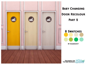 Sims 4 — Baby Changing Door Recolour Part 2 by sharon337 — Recolour of The Featureless Fiberglass Door in 8 different