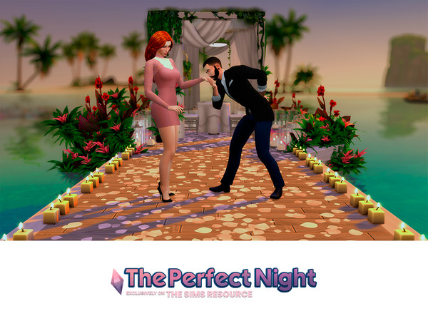 Sims 4 — The Perfect Night - Perfect Dinner Date Pose - Set 1 by David_Mtv2 — This set contains 4 poses. 2 for each Sim.