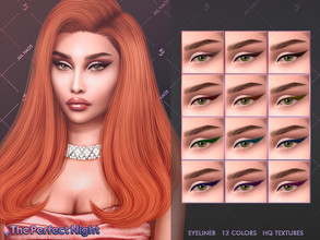 Sims 4 — [THE PERFECT NIGHT] EYELINER by Jul_Haos — - CATEGORY: EYELINER - COLORS: 12 - SLIDERS COMPATIBLE - GENDER -
