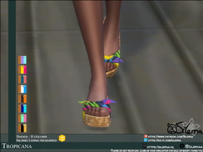 Sims 4 — Tropicana by Silerna — Recolor of the IL sandals :). - Everyday/Swimwear/Party/Hot weather - Teen to elder -