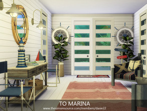 Sims 4 — TO MARINA by dasie22 — TO MARINA is a hallway in nautical style. Please, use code bb.moveobjects on before you