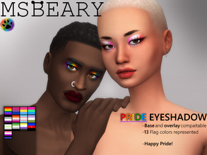 Sims 4 — Pride Flag Eyeshadow by MsBeary — HAPPY PRIDE MONTH SIMMERS! For some fun representation, I have made some