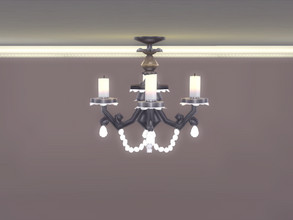 Sims 4 — Country Bathroom Chandelier by seimar8 — Maxis match country bathroom chandelier in vintage black with diamond