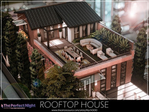 Sims 4 — The Perfect Night - Rooftop House by MychQQQ — Lot: 30x20 Value: $ 239,822 Lot type: Residential House contains: