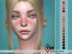 Sims 4 — Blush Kristin by soloriya — Natural blush in 17 colors. All ages, all genders. Makeup sliders compatible. HQ