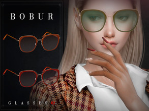 Sims 4 — Glasses 02 by Bobur2 — Glasses for female 6 colors HQ compatible with thumbnails I hope you like it