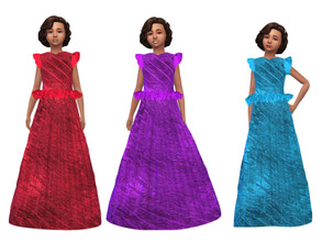 Sims 4 — ErinAOK Girl's Dress 0622 by ErinAOK — Girl's Formal/Party Dress 9 Swatches