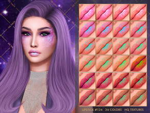 Sims 4 — [PATREON] LIPSTICK #124  by Jul_Haos — - CATEGORY: LIPSTICK - COLORS: 24 - SLIDERS COMPATIBLE - GENDER - FEMALE