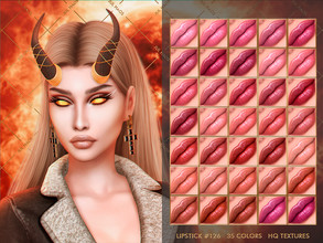 Sims 4 — [PATREON] LIPSTICK #126 by Jul_Haos — - CATEGORY: LIPSTICK - COLORS: 24 - SLIDERS COMPATIBLE - GENDER - FEMALE -