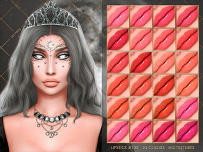 Sims 4 — [PATREON] LIPSTICK #128 by Jul_Haos — - CATEGORY: LIPSTICK - COLORS: 24 - SLIDERS COMPATIBLE - GENDER - FEMALE -