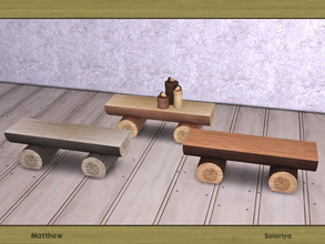 Sims 4 — Matthew. Coffee Table by soloriya — Wooden coffee table. Part of Matthew set. 3 color variations. Category: