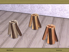 Sims 4 — Matthew. Firewood, v2 by soloriya — Decorative firewood, version two. Part of Matthew set. 3 color variations.