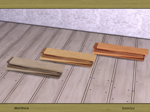 Sims 4 — Matthew. Wood Boards by soloriya — Decorative wood boards. Part of Matthew set. 3 color variations. Category: