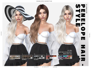 Sims 4 — Penelope Hairstyle (PATREON) by Leah_Lillith — Penelope Hairstyle All LODs Smooth bones Custom CAS thumbnail