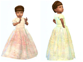 Sims 4 — ErinAOK Toddler Dress 0623 by ErinAOK — Toddler Formal/Party Dress 9 Swatches