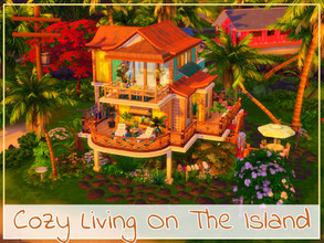 Sims 4 — Cozy Living On The Island by simmer_adelaina — A small, cozy and colorful house, close to the beach and perfect