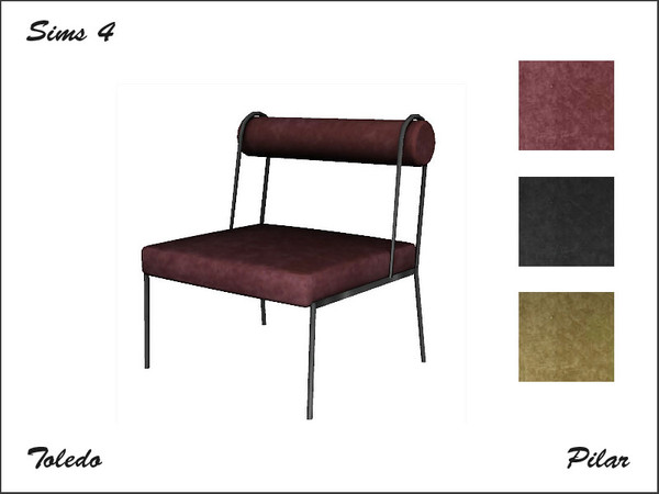 Sims 4 — Toledo LivingChair by Pilar — Pilar Toledo LivingChair