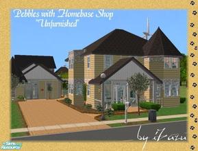 Sims 2 — Pebbles Home Shop Unfurnished by iZazu — *Unfurnished* Have a homebased business of your choice! Second flr has