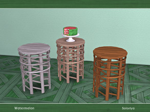Sims 4 — Watermelon. End Table, v1 by soloriya — End table, v1. Part of Watermelon set. 5 color variations. Category: