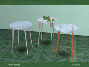 Sims 4 — Watermelon. End Table, v2 by soloriya — End table, v2. Part of Watermelon set. 5 color variations. Category: