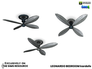 Sims 4 — Leonardo Bedroom_Ceiling fan by kardofe — Industrial style ceiling fan, simulating the propellers of an