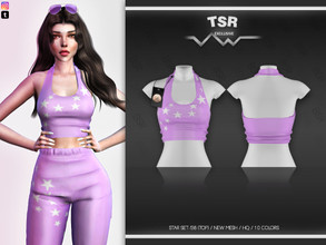 Sims 4 — Star SET-138 (TOP) BD496 by busra-tr — 10 colors Adult-Elder-Teen-Young Adult For Female Custom thumbnail