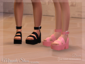 Sims 4 — Miranda Shoes by Dissia — Miranda platform sandals, good for causal outfit and for more goth/alternative too ;)