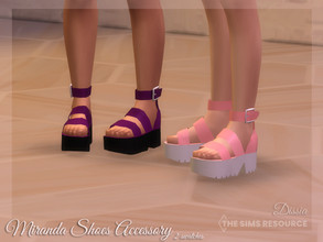 Sims 4 — Miranda Shoes Accessory by Dissia — Miranda Shoes Accessory to change platform color to white or black ;) 2