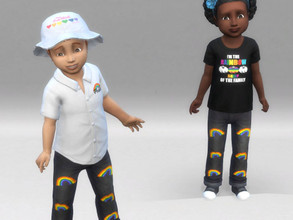 Sims 4 — Pride Month trousers for toddlers by Aldaria — Pride Month trousers for toddlers