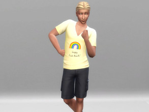 Sims 4 — Pride Month t-shirt 11 for men by Aldaria — Pride Month t-shirt 11 for men