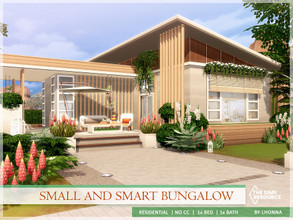 Sims 4 — Small And Smart Bungalow by Lhonna — Small and sweet bungalow, a perfect home for an artist or writer. NO CC!